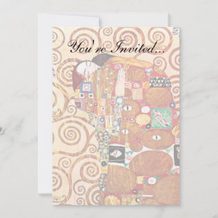 Gustav Klimt - The Embrace - Fine Art Painting Invitation