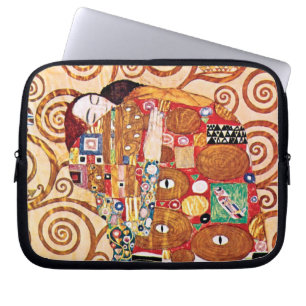 Gustav Klimt - The Embrace - Fine Art Painting Laptop Sleeve