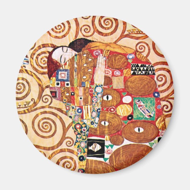 Gustav Klimt - The Embrace - Fine Art Painting Magnet (Front)