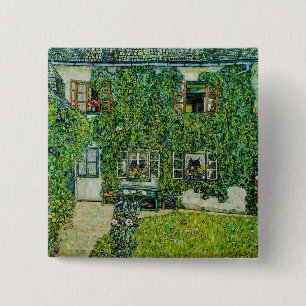 Gustav Klimt - The House of Guardaboschi 15 Cm Square Badge