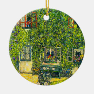 Gustav Klimt The House of Guardaboschi Ceramic Tree Decoration