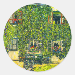 Gustav Klimt The House of Guardaboschi Classic Round Sticker
