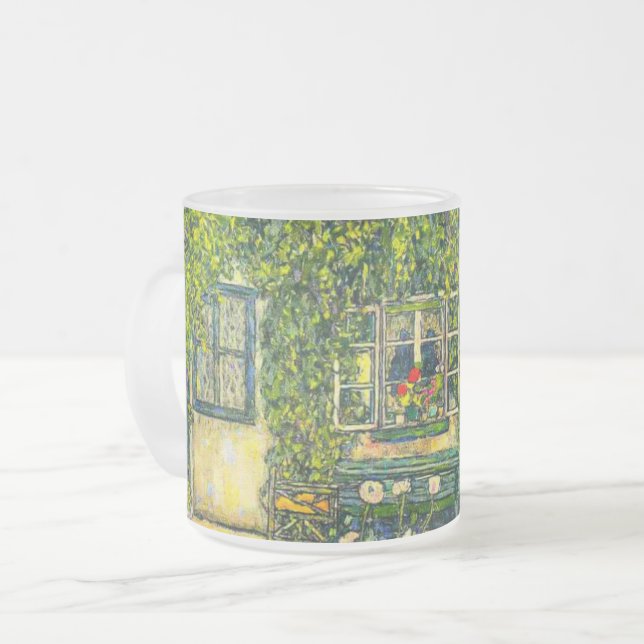 Gustav Klimt The House of Guardaboschi Frosted Glass Coffee Mug (Front Left)