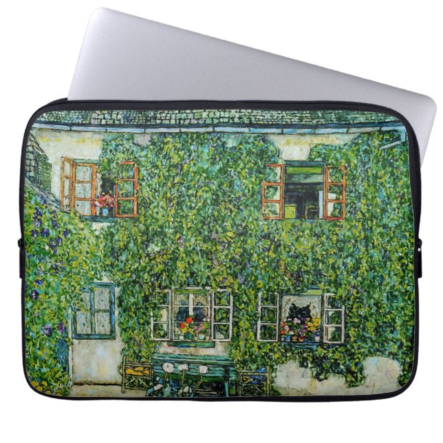 Gustav Klimt - The House of Guardaboschi Laptop Sleeve (Front)