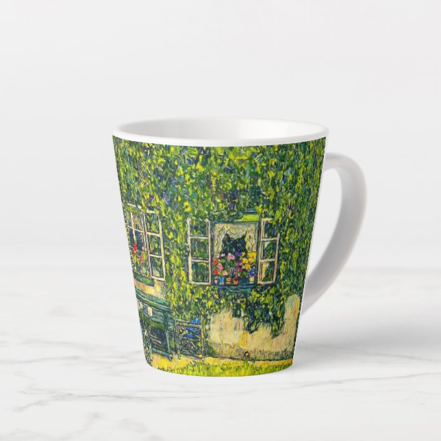 Gustav Klimt The House of Guardaboschi Latte Mug (Right Angle)