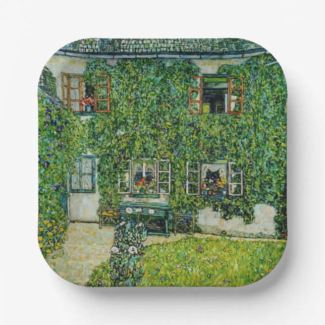 Gustav Klimt - The House of Guardaboschi Paper Plate (Front)
