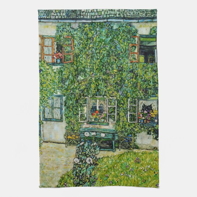 Gustav Klimt - The House of Guardaboschi Tea Towel (Vertical)