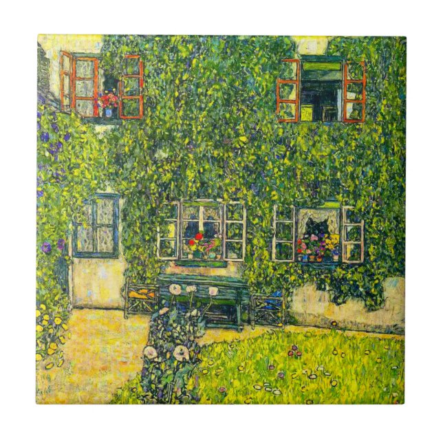 Gustav Klimt The House of Guardaboschi Tile (Front)