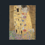 Gustav Klimt | The Kiss, 1907-08 Fleece Blanket<br><div class="desc">The Kiss,  1907-08 | by Gustav Klimt | Art Location: Osterreichische Galerie Belvedere,  Vienna,  Austria | Austrian Artist | Image Collection Number: XAM601</div>