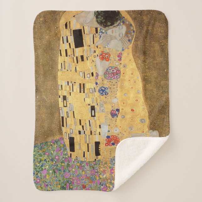 Gustav Klimt | The Kiss, 1907-08 Sherpa Blanket (Front)