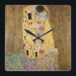 Gustav Klimt | The Kiss, 1907-08 Square Wall Clock<br><div class="desc">The Kiss,  1907-08 | by Gustav Klimt | Art Location: Osterreichische Galerie Belvedere,  Vienna,  Austria | Austrian Artist | Image Collection Number: XAM601</div>