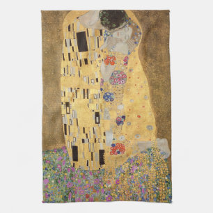Gustav Klimt   The Kiss, 1907-08 Tea Towel