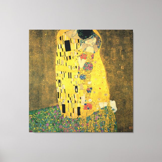 GUSTAV KLIMT - The kiss 1907 Canvas Print (Front)