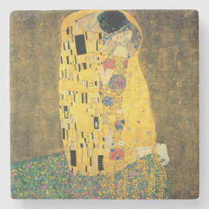 GUSTAV KLIMT - The kiss 1907 Stone Coaster