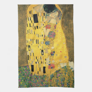 GUSTAV KLIMT - The kiss 1907 Tea Towel