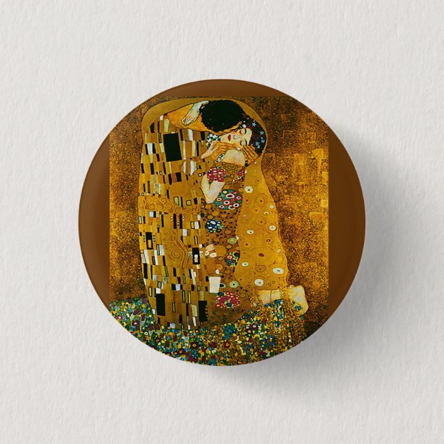 Gustav Klimt The Kiss 3 Cm Round Badge (Front)