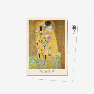 Gustav Klimt the Kiss Art Exhibition Poster Print Postcard