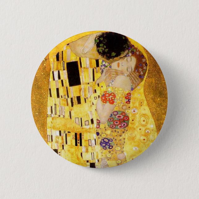Gustav Klimt The Kiss Button (Front)
