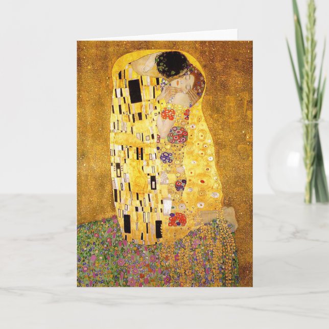 Gustav Klimt "The Kiss" Card (Front)