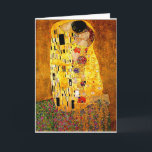 Gustav Klimt, The Kiss, Card<br><div class="desc">The Kiss,  1907 by Gustav Klimt,  Fine Art</div>
