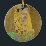 Gustav Klimt "The Kiss" Ceramic Tree Decoration<br><div class="desc">Gustav Klimt 's masterpiece: "The Kiss". “The Kiss, ” created by the Austrian painter Gustav Klimt. It’s considered to be his most famous work. He painted it between the years 1907 and 1908, which were the highpoint of his “Golden Period, ” when he painted a number of works utilising gold...</div>