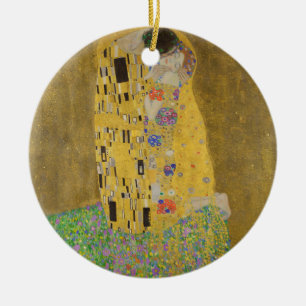 Gustav Klimt "The Kiss" Ceramic Tree Decoration