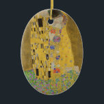 Gustav Klimt "The Kiss" Ceramic Tree Decoration<br><div class="desc">Gustav Klimt 's masterpiece: "The Kiss". “The Kiss, ” created by the Austrian painter Gustav Klimt. It’s considered to be his most famous work. He painted it between the years 1907 and 1908, which were the highpoint of his “Golden Period, ” when he painted a number of works utilising gold...</div>