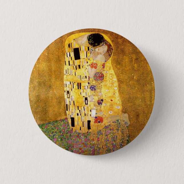 Gustav Klimt The Kiss Classic Painting 6 Cm Round Badge (Front)