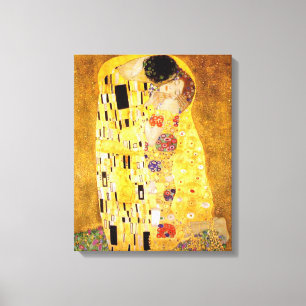Gustav Klimt The Kiss Classic Painting Canvas Print