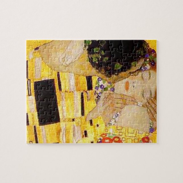 Gustav Klimt The Kiss Classic Painting Jigsaw Puzzle (Horizontal)