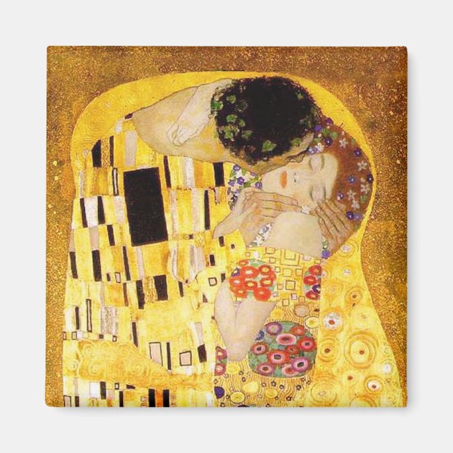 Gustav Klimt The Kiss Classic Painting Magnet (Front)