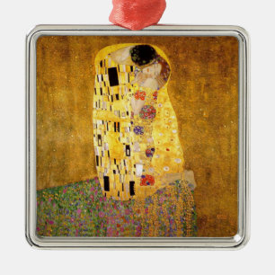 Gustav Klimt The Kiss Classic Painting Metal Tree Decoration