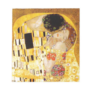 Gustav Klimt The Kiss Classic Painting Notepad