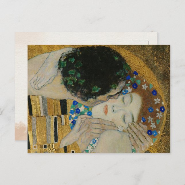 Gustav Klimt The Kiss Classic Painting Postcard (Front/Back)