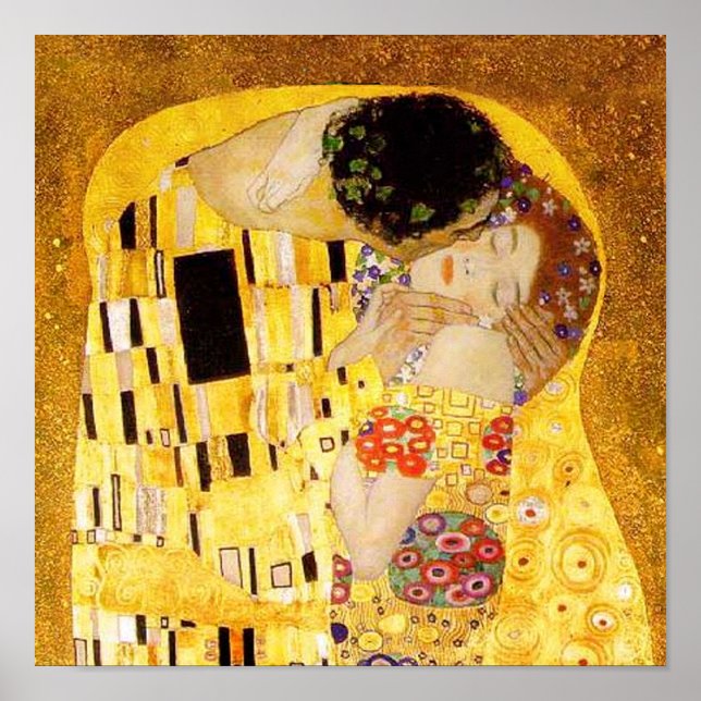 Gustav Klimt The Kiss Classic Painting Poster (Front)