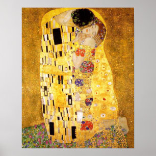 Gustav Klimt The Kiss Classic Painting Poster