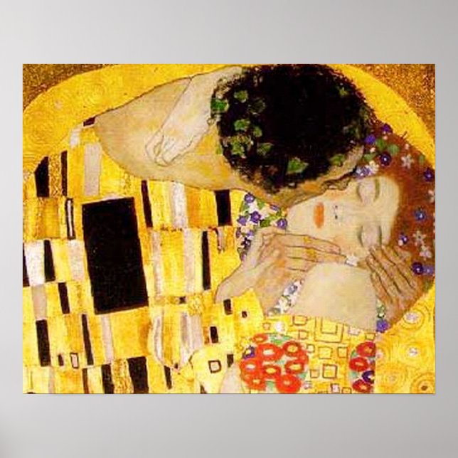 Gustav Klimt The Kiss Classic Painting Poster (Front)