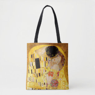 Gustav Klimt The Kiss Classic Painting Tote Bag