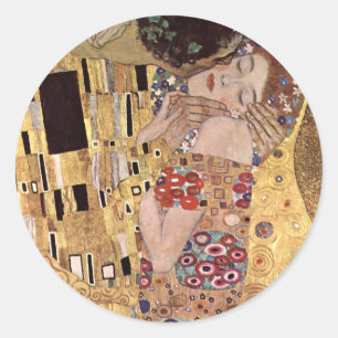 Gustav Klimt ~ the Kiss Classic Round Sticker