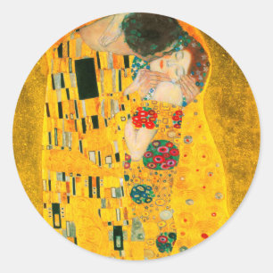 Gustav Klimt The Kiss Classic Round Sticker