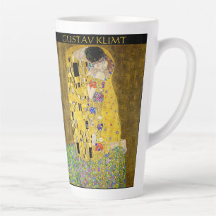 Gustav Klimt – The Kiss – Custom Text Latte Mug
