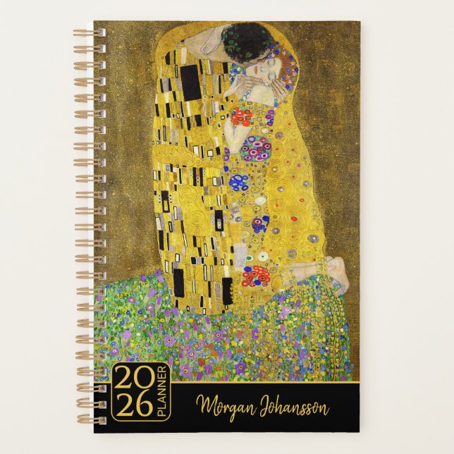Gustav Klimt – The Kiss – Custom Text Planner (Front)