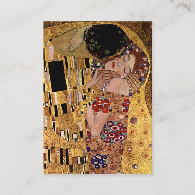 Gustav Klimt: The Kiss (Detail) Business Card (Front)
