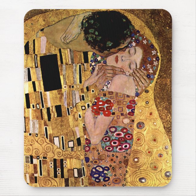 Gustav Klimt: The Kiss (Detail) Mouse Mat (Front)