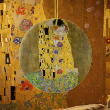 Gustav Klimt The Kiss Fine Art Ceramic Ornament
