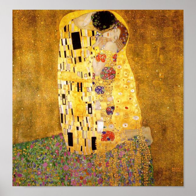 Gustav Klimt The Kiss Fine Art Poster (Front)