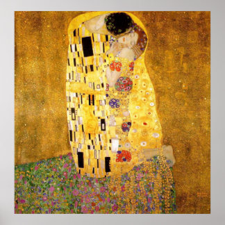 Gustav Klimt The Kiss Fine Art Poster