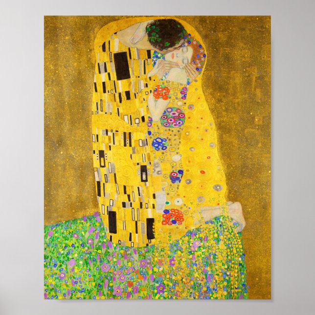 Gustav Klimt The Kiss Fine Art Poster (Front)