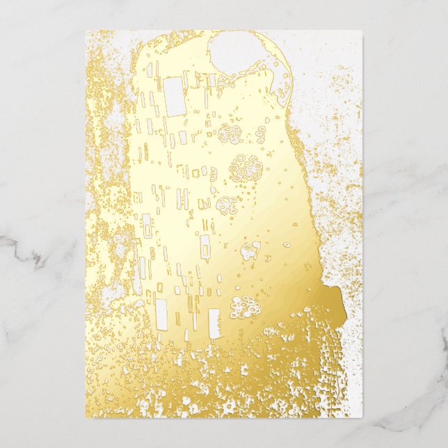 Gustav Klimt - The Kiss Foil Holiday Card (Front)