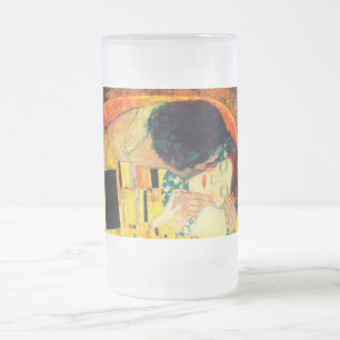 Gustav Klimt The Kiss Frosted Glass Beer Mug